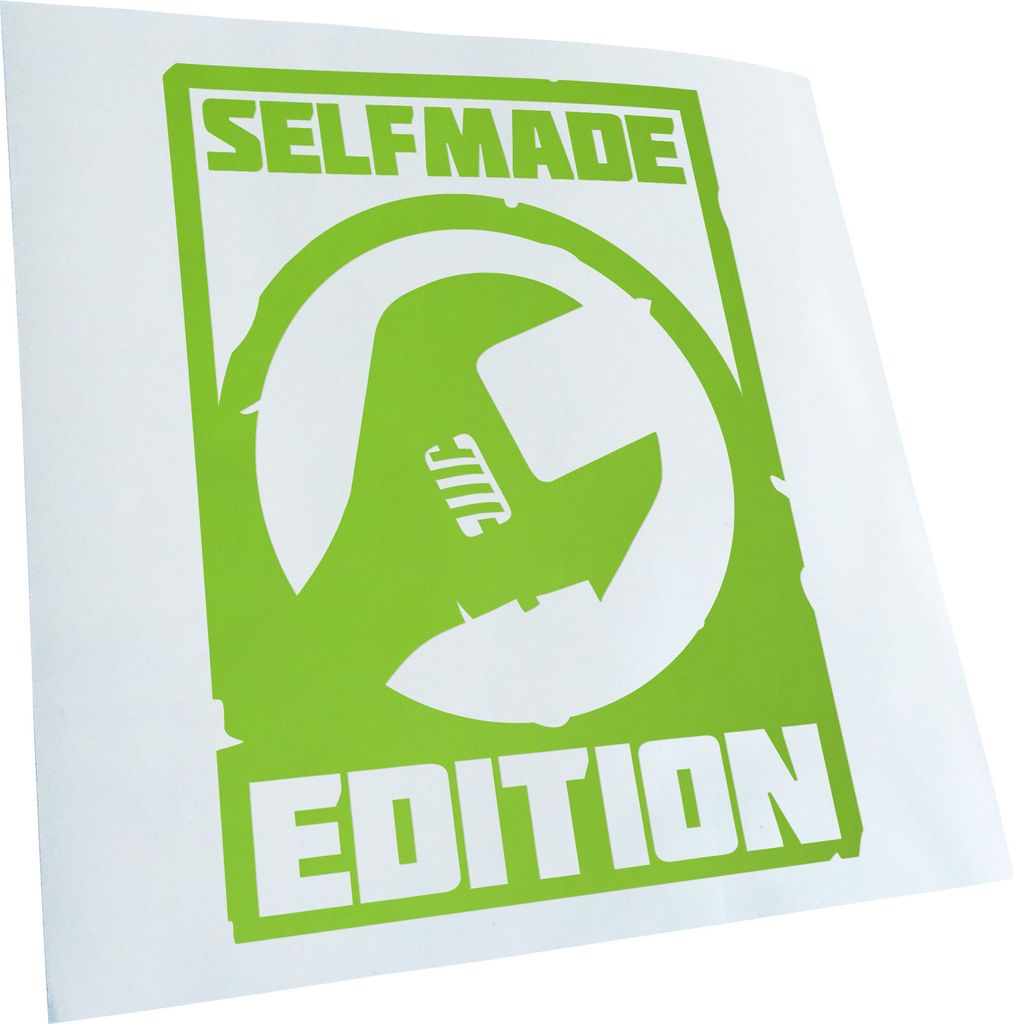 Kiwistar - Autoaufkleber - Selfmade Edition - Lindgrün - 30x21cm - Aufkleber für Auto, Laptop, Fahrrad, LKW, Motorrad Mehrfarbig JDM Decal Racing