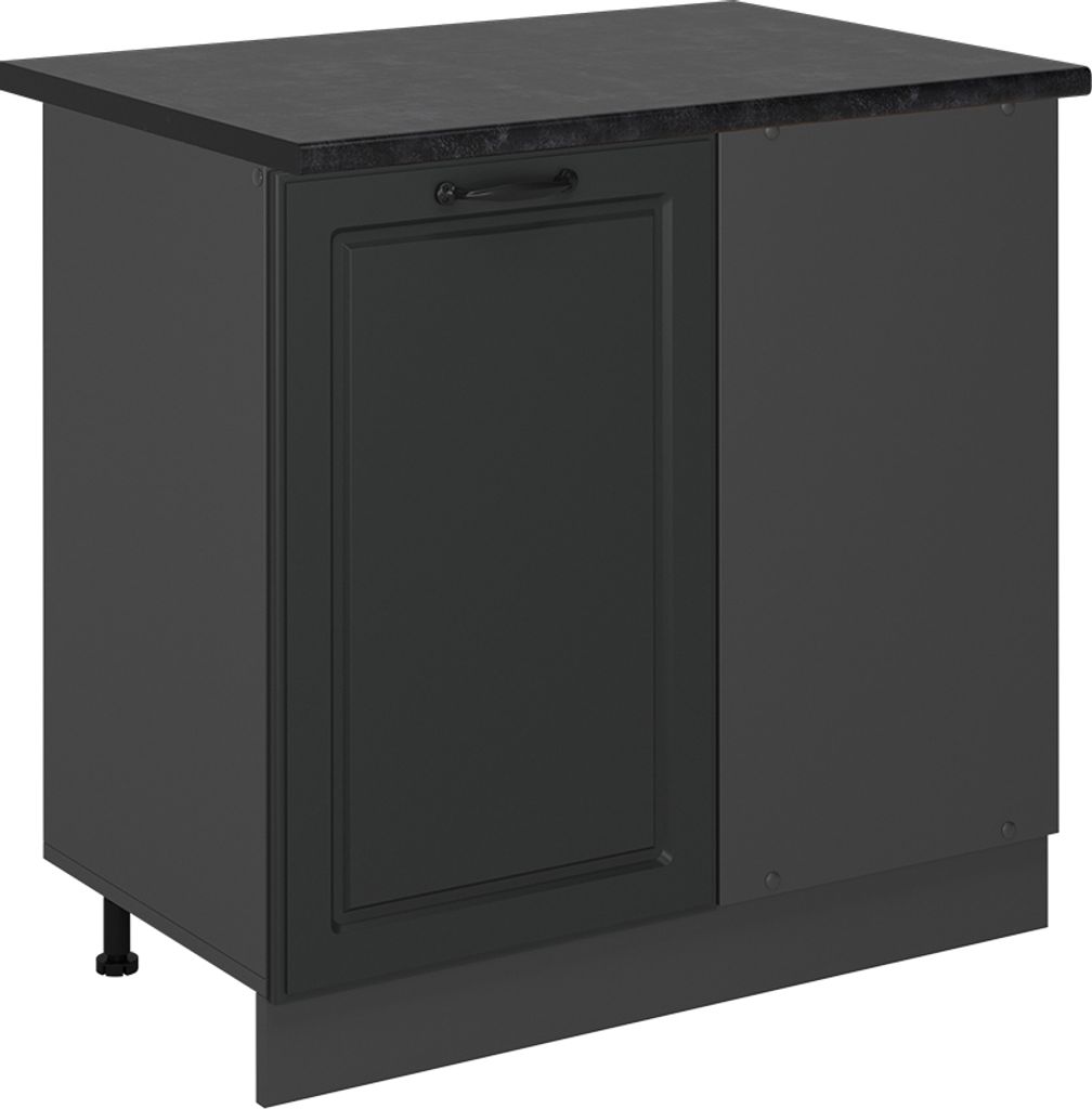 Eckunterschrank Vicco R-Line Anthrazit Landhaus 86 cm , AP Anthrazit, Model 53753