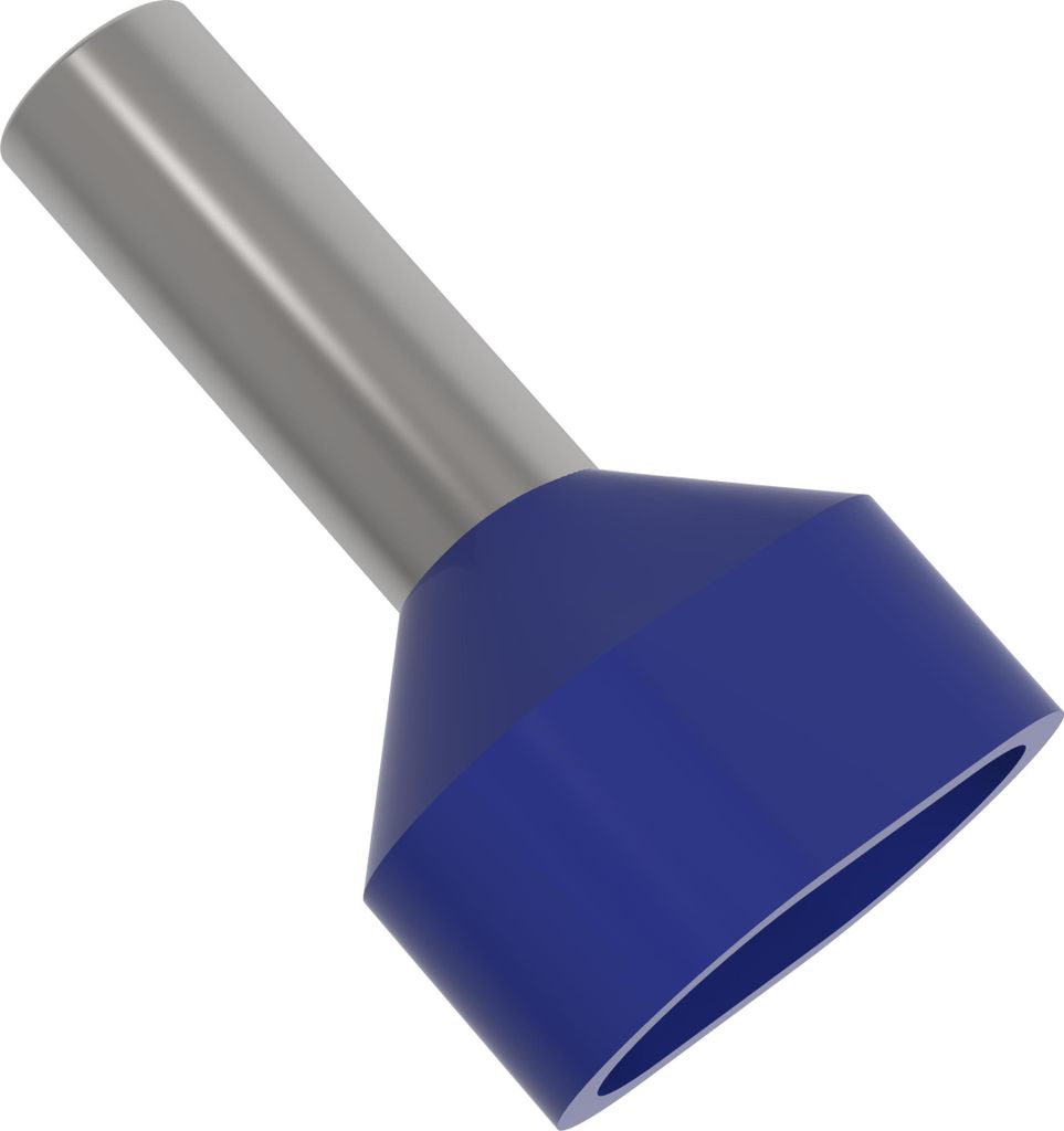 500 AUPROTEC Twin Aderendhülsen 16 mm² isoliert blau Kabel Doppelhülsen