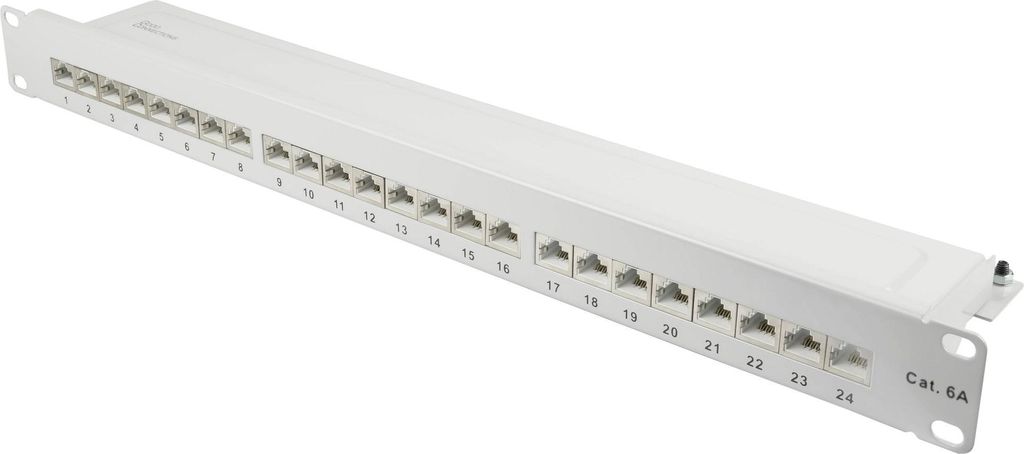 Good Connections Patchpanel 19"Cat. 6A 24-P. 1HE lichtgr.