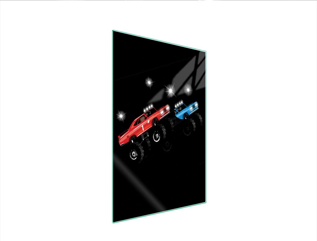 Herdabdeckplatte 35x52 Glaskeramikfeld Abdeckung Spritzschutz Glasplatte Deko Schneidebrett Auto Schwarz