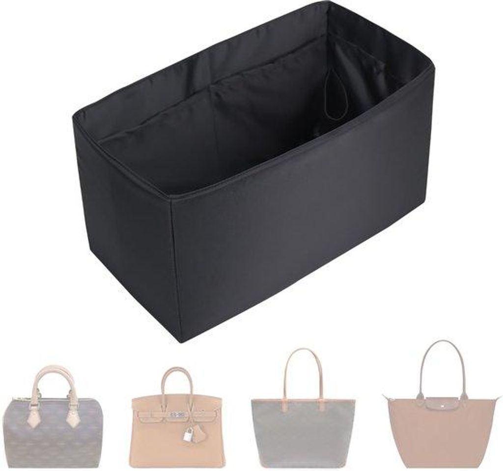 Schwarze Nylon-Taschen-Organizer, aufklappbar, mehrfach Taschen, XL