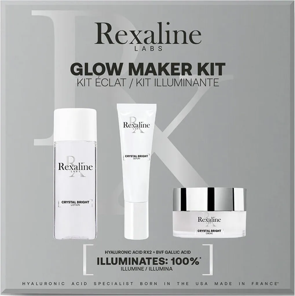Routine Visage Rexaline Crystal Bright 3 Pièces pour Teint Lumineux