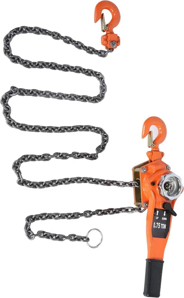 Palan à chaîne 0,75 t : solution de levage facile 3m levier cliquet