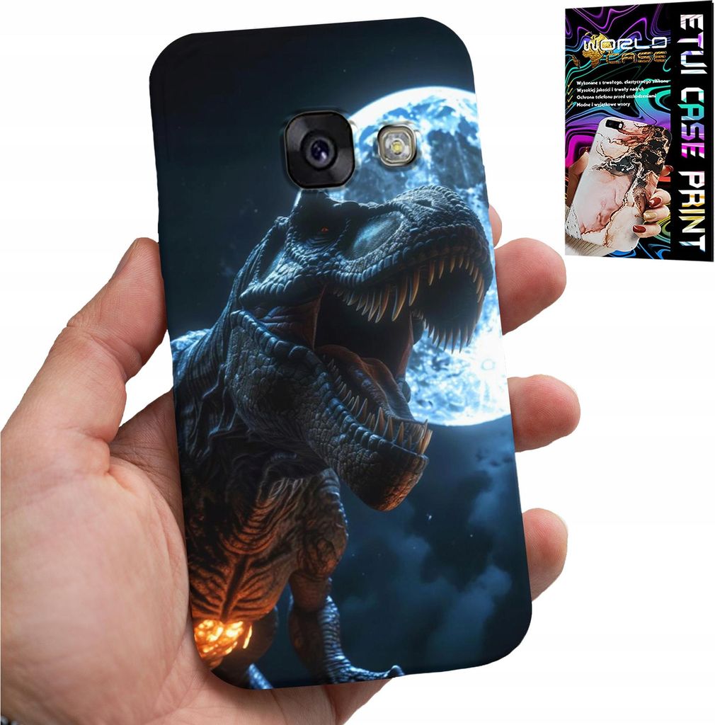 Fall Für Samsung A5 2017 - Dino Dinosaurier Tyrannosaurus Abdeckung Fall