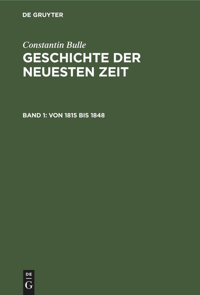 Von 1815 bis 1848