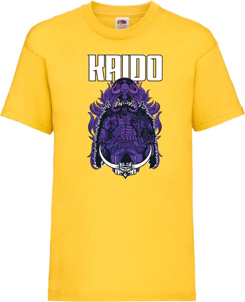 Kinder T-Shirt One Manga Piece Anime Kaidou Kaidou, 12-13 Jahr - 152 / Gelb