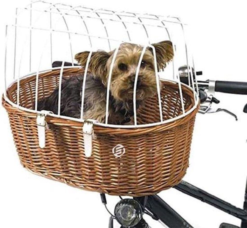 Elektrische Fahrradkorb für Hunde, Schwarz, Mittelgröße