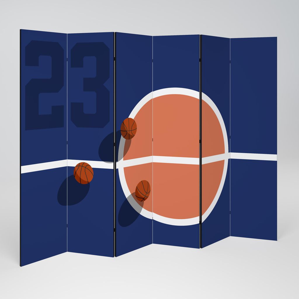 SpaceRebels Paravent Raumteiler - 6-teilig Raumtrenner, Druck 1-Seite - Raumtrenner - Trennwand Wohnung - Room Divider - Spanische Wand Deko Modern...