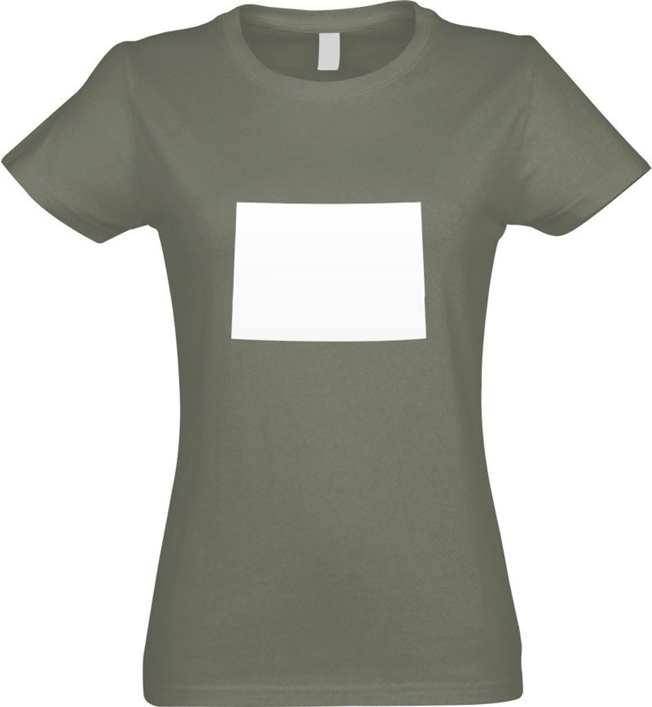 Kiwistar - T-Shirt tailliert - Damen - Olive - USA - Colorado Denver - mit Motiv Bedruckt - Funshirt Design - Sport - Freizeit - Damen - XL
