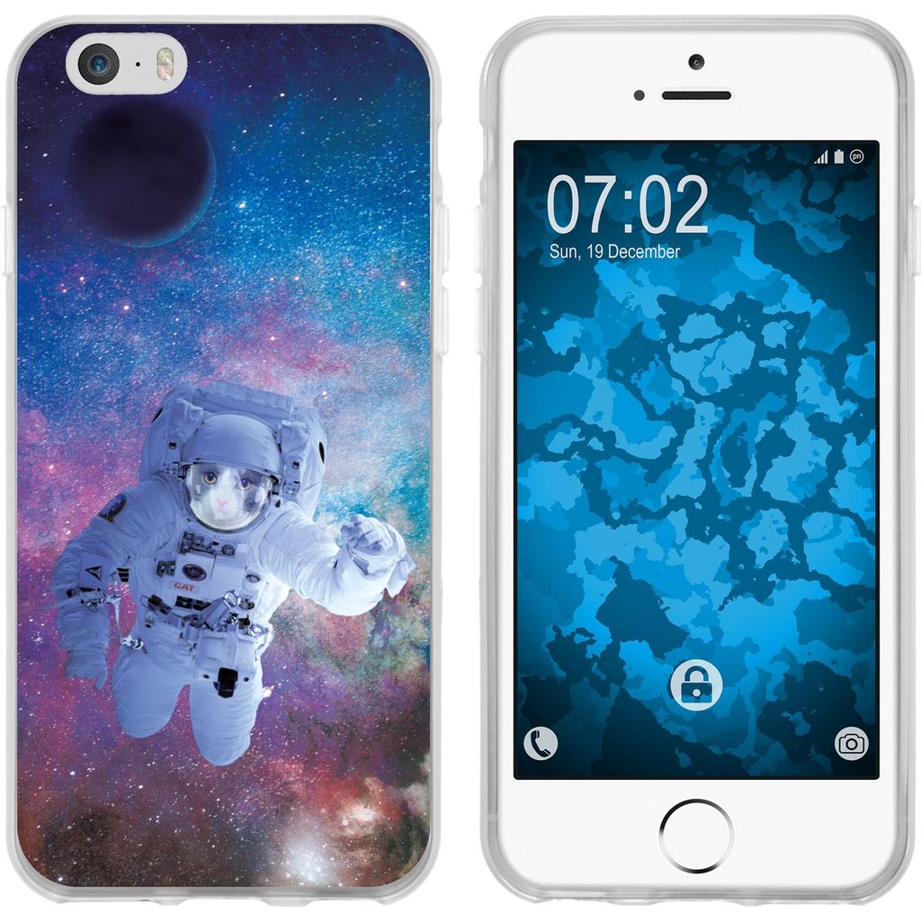PhoneNatic Case kompatibel mit Apple iPhone 6s / 6 Silikon-Hülle Space Catronaut M5