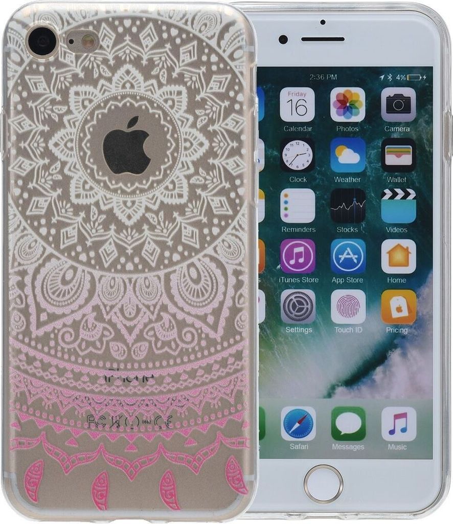 Henna Cover für Apple iPhone 6 / 6s Plus Case Schutz Hülle Silikon Sonne Weiß