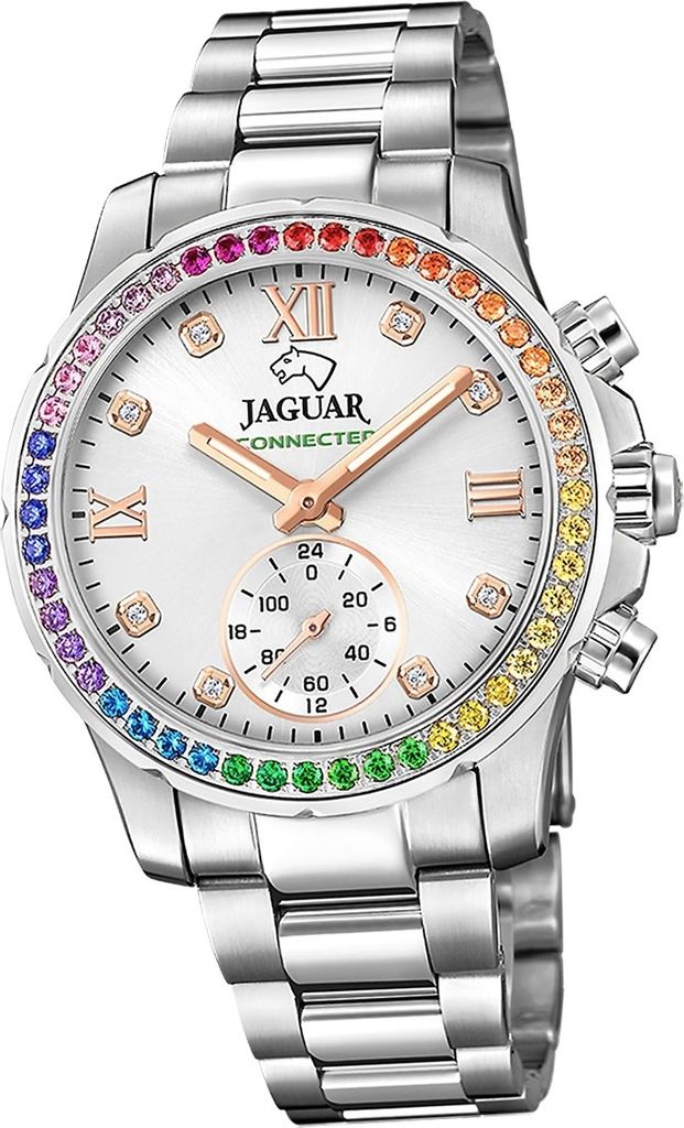 Jaguar Edelstahl Damen Uhr Multifunktion Sport Elegant silber Connected D2UJ980/4