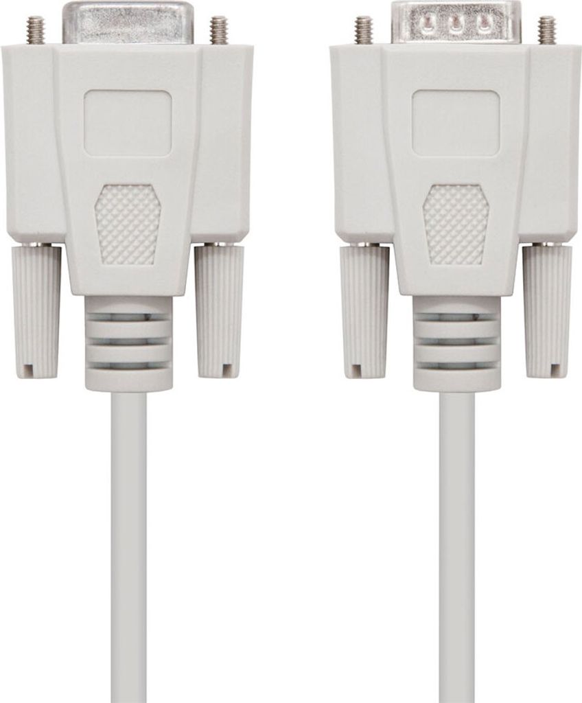 Serielles Kabel rs232 nanokabel 10.14.0203/ db9 Stecker - db9 Buchse/ 3m/ beige