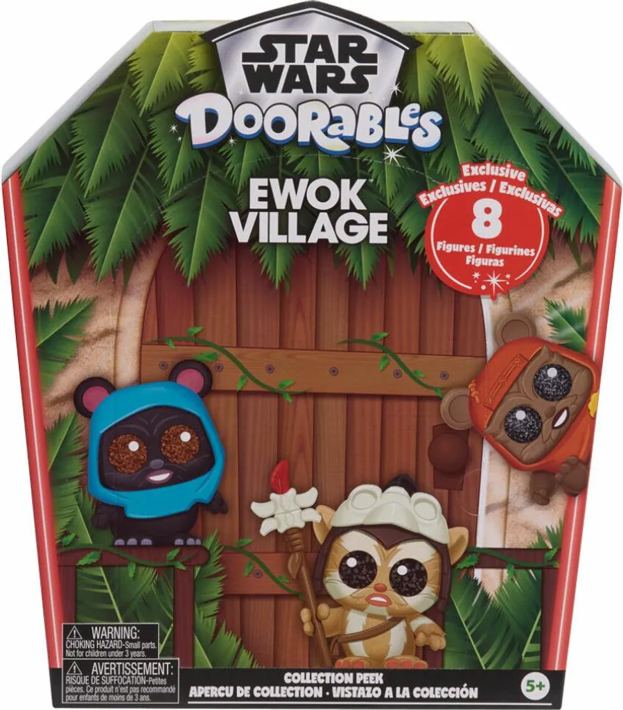 Doorables Star Wars Ewok Peek Pack : 8 figurines pour déco et collection