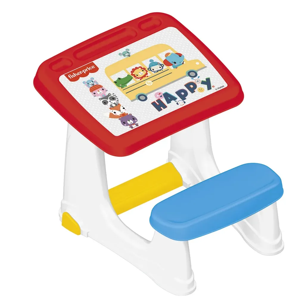 Table d'enfant avec banc Fisher Price pour activités et loisirs créatifs