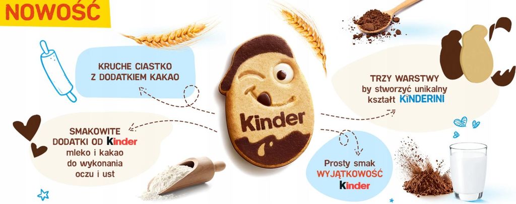 Kinder Kinderini Wafelki Mleczno-Orzechowe 100 g Zdjęcie produktu 
