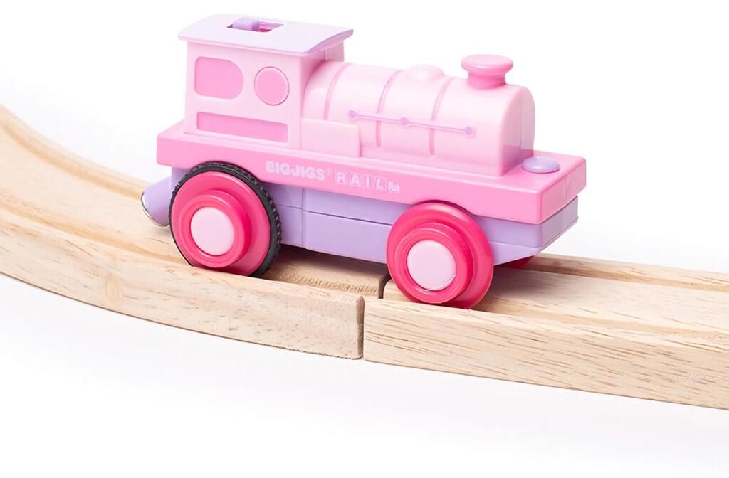 Bigjigs Rail Elektrische locomotief, roze Productafbeelding 