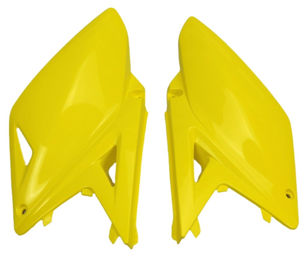 Seitenverkleidung UFO PLAST Verkleidung 2-teilig für Suzuki RM-Z 250 ccm Bj. 2010 - 2018, Farbe:hellgelb OEM 01-26