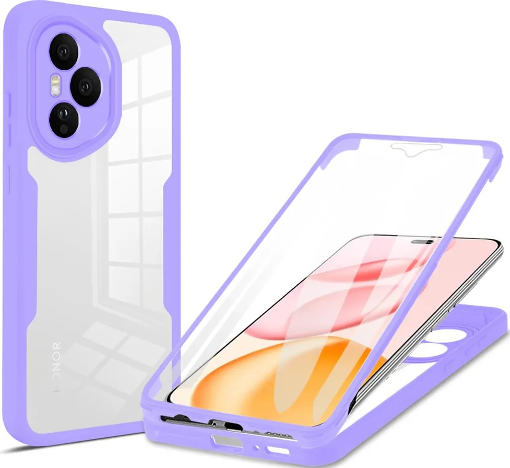 Cover Integrale Honor 400 Pro Viola 360° Antiurto con Vetro Display