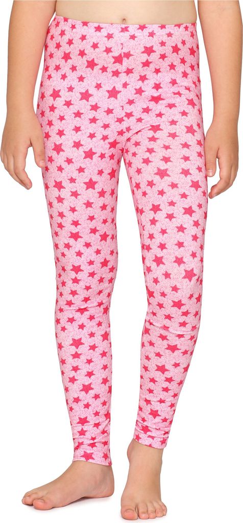 Merry Style Mädchen Lange Leggings aus Baumwolle MS10-337 (Rosa/Sterne, 158)