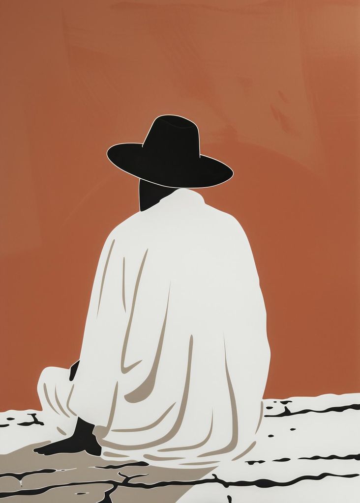 Plakat 50x70cm Gedanken in der Ferne