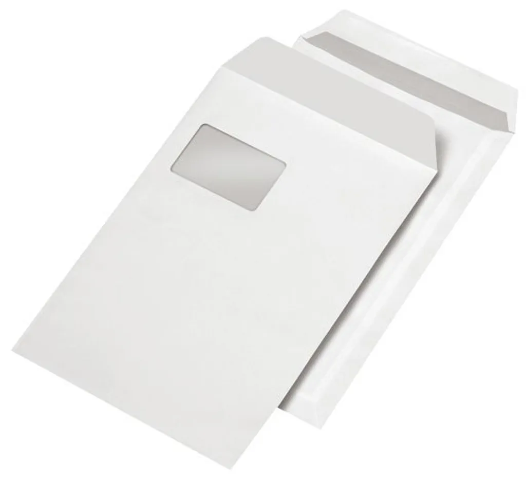 MAILmedia 383320 Enveloppes C4 Autocollantes avec Fenêtre - Lot de 250