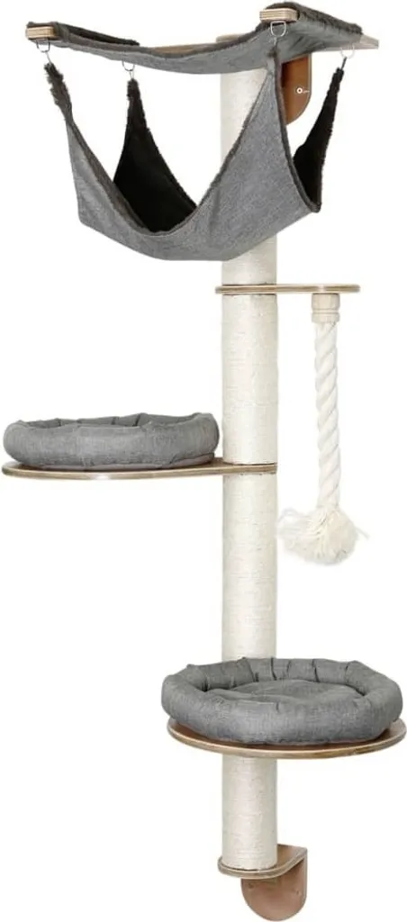 Arbre à chat mural gain de place Kerbl Dolomit 2.0 Tofana Gris 160 cm