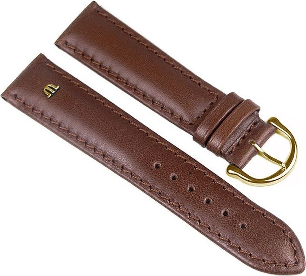 Maurice Lacroix Galant Uhrenarmband Kalbsleder Band Braun 25205G, Stegbreite:18mm