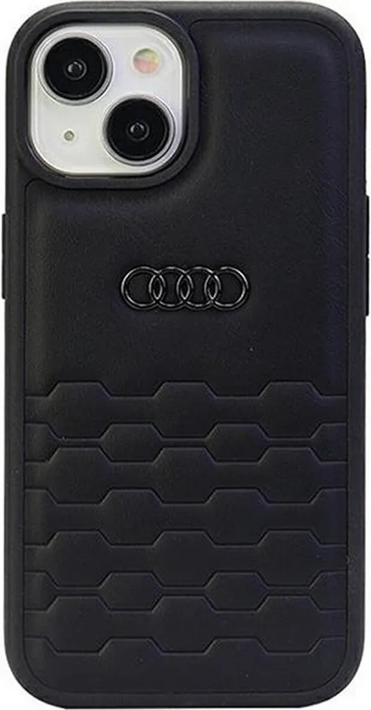 Coque de Protection Audi GT pour iPhone 15 Plus en Cuir Synthétique