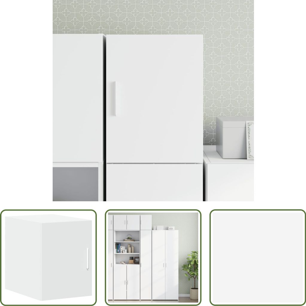 The Living Store Wandschrank Weiß 30x42,5x40 cm Holzwerkstoff