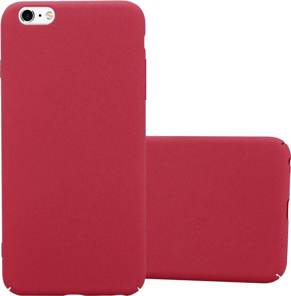 Cadorabo Schutzhülle für Apple iPhone 6 PLUS / 6S PLUS Hülle in Rot Etui Hard Case Handyhülle Cover