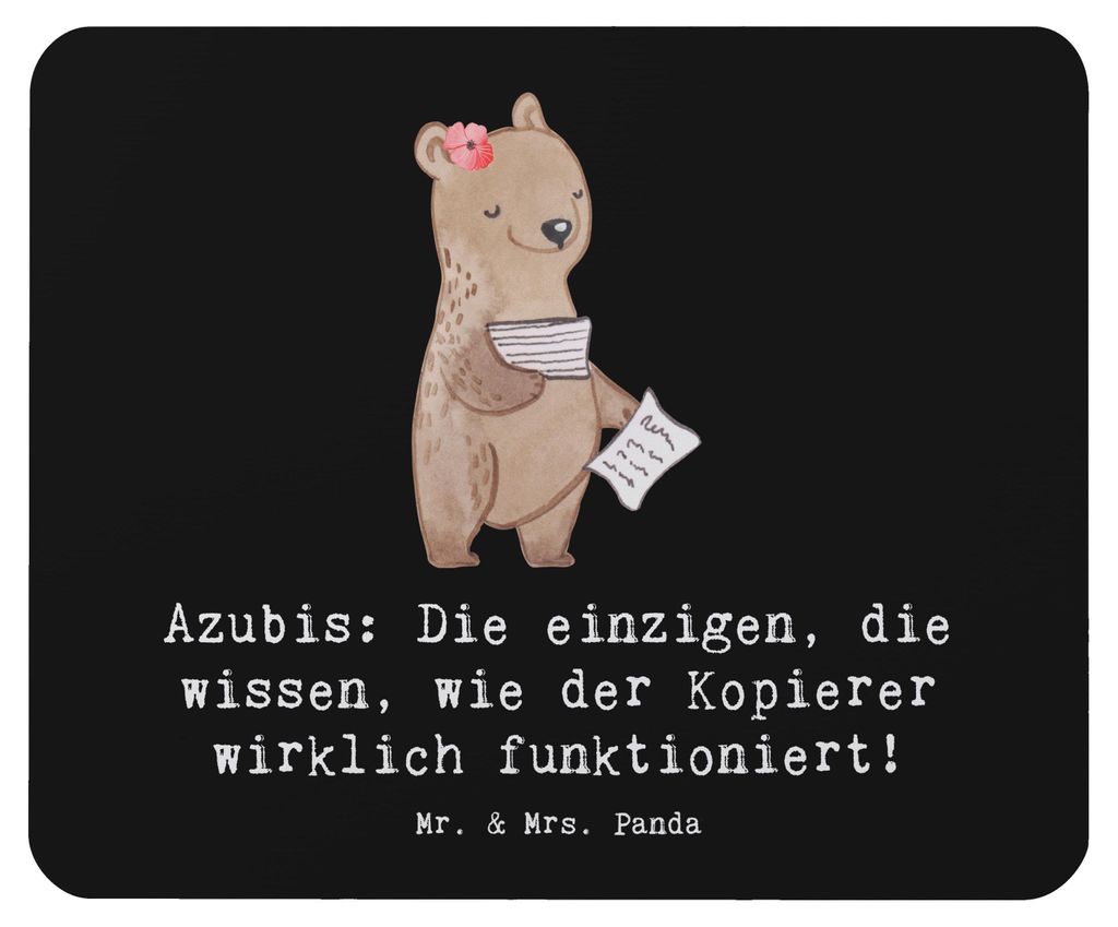 Mr. & Mrs. Panda Mauspad Auszubildende Kopierer - Schwarz - Produktbild 
