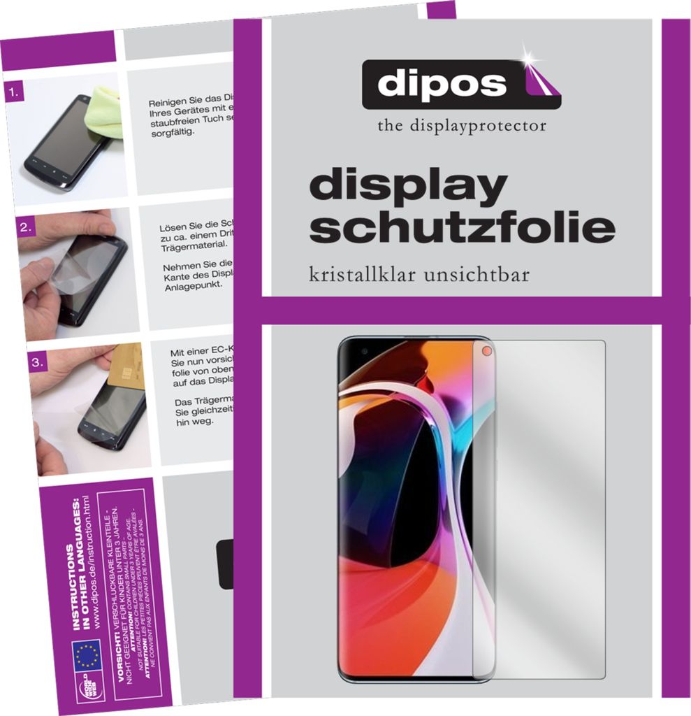 2x Schutzfolie für Xiaomi Mi 10 klar Displayschutzfolie Produktbild 