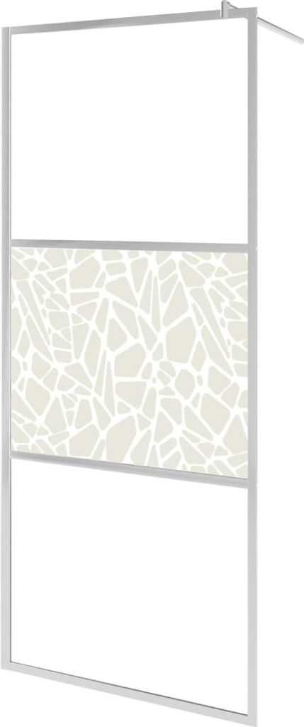 Duschwand für Begehbare Dusche ESG-Glas Steindesign 100x195 cm
