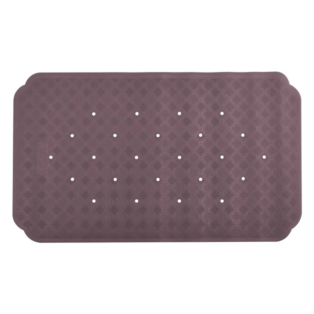 Tappeto doccia Spirella "Ruby" Tappeto doccia antibatterico antiscivolo con ventose - rosso scuro/prugna - ca. 70 x 40 cm - gomma naturale