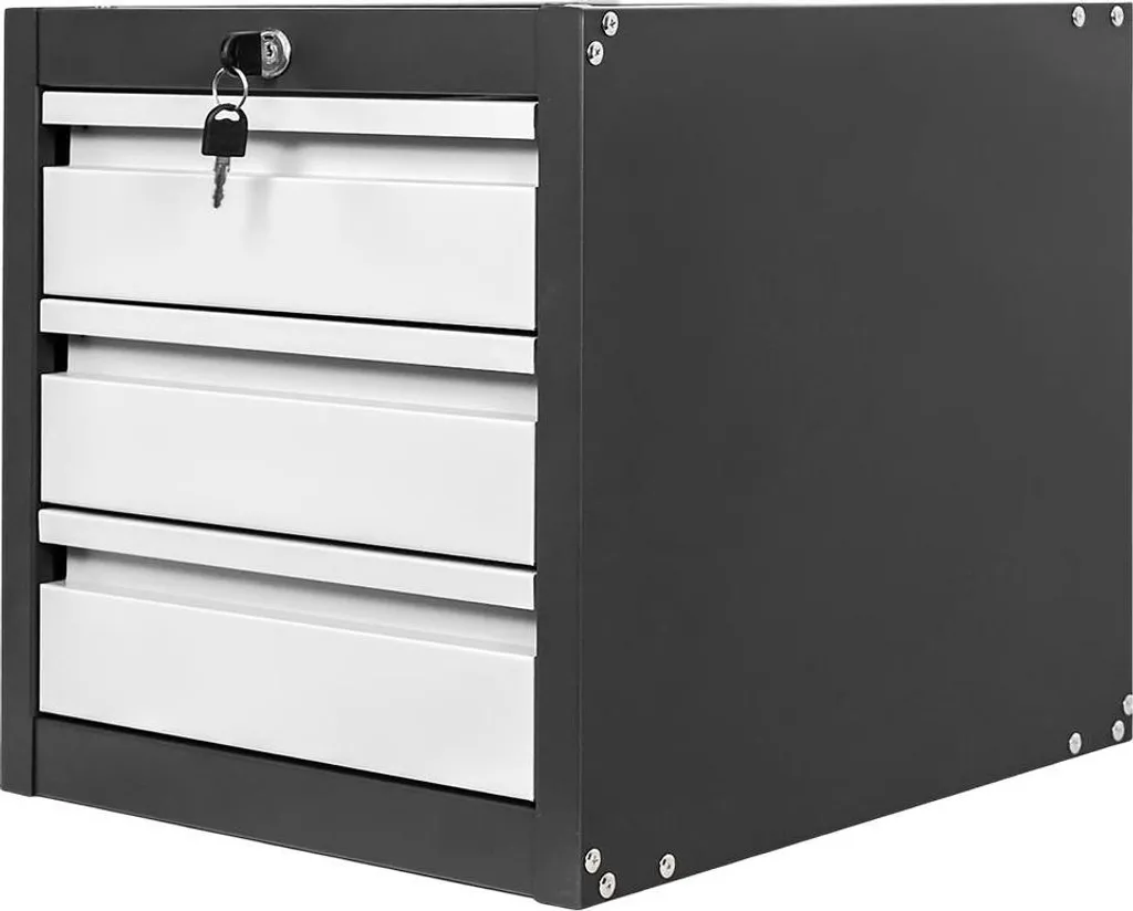 Meuble outils suspendu 3 tiroirs à extension totale Mega-M 37x48,6x50 cm