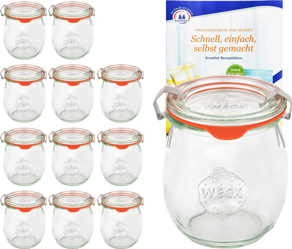 12er Set Weck Gläser 220 ml Tulpengläser mit