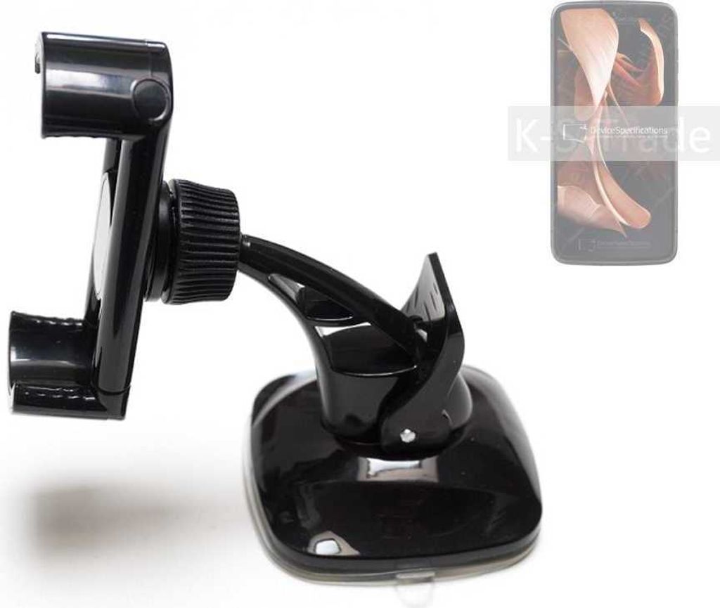 K-S-Trade kompakte Handy-Halterung Windschutzscheibe kompatibel mit Motorola Razr 2022 Armaturenbrett schwarz Autohalterung KFZ Halter