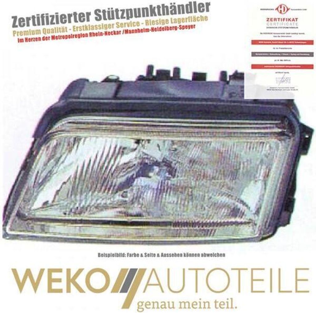 Scheinwerfer rechts DIEDERICHS 1016084 für AUDI