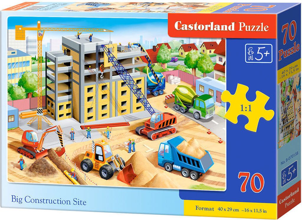 CASTORLAND Puzzle Großbaustelle 70 Teile