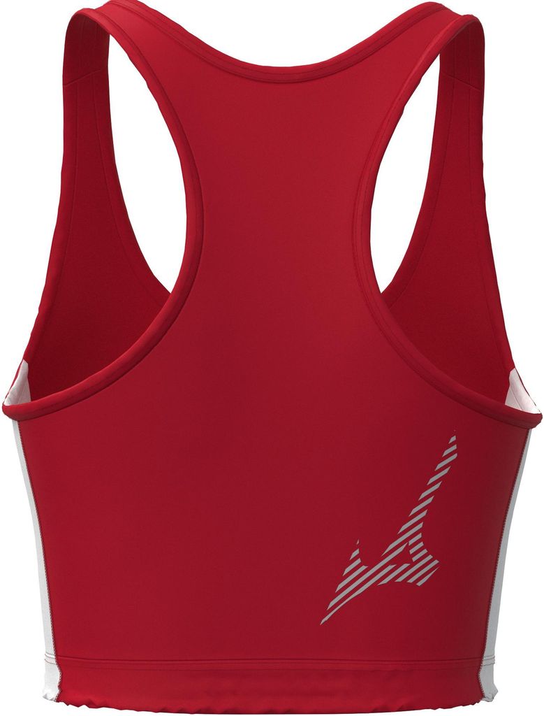 Mizuno Damen Team RB Bra Top WOS Running Sport-BH - U2EAB750 , Farbe:Rot, Textil:M
