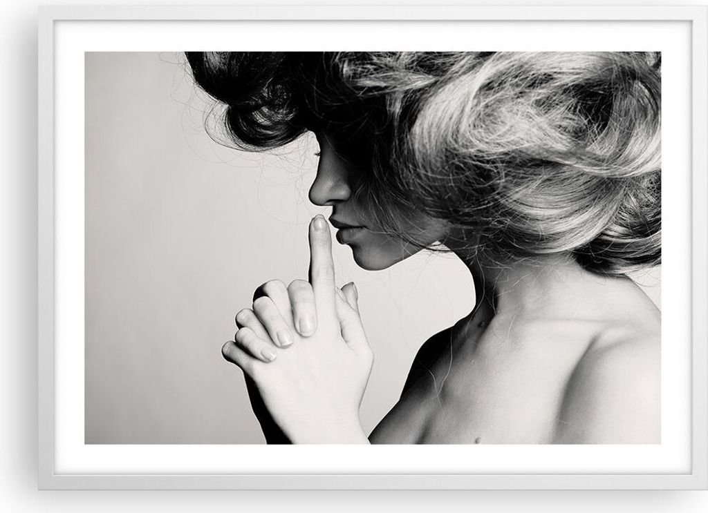 Gerahmtes Poster - Weißer Rahmen - Frau Modell - 70x50 cm - Wand Bild - Wanddeko - Wandbilder - Kunstposter - Wandposter - Bilderrahmen - Bilder -...