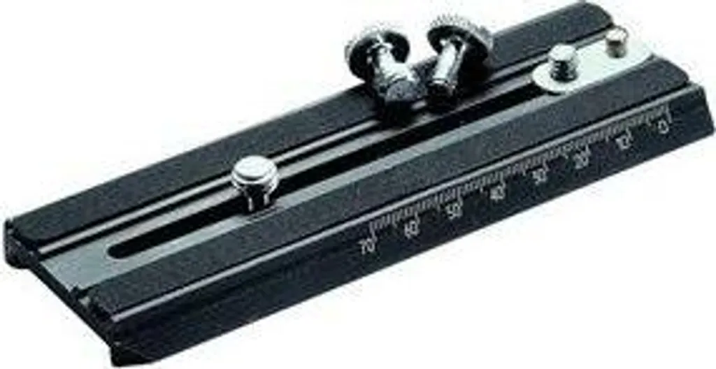 Manfrotto 501PLONG Plateau de Rechange Allongé en Aluminium Noir