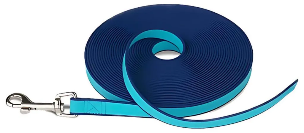 Longe d'éducation canine imperméable 10m bleue - Spécial Rappel - 2