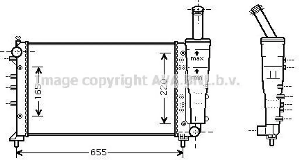 Radiateur Punto PRASCO FTA2299 Haute Résistance Aluminium OE 51724188
