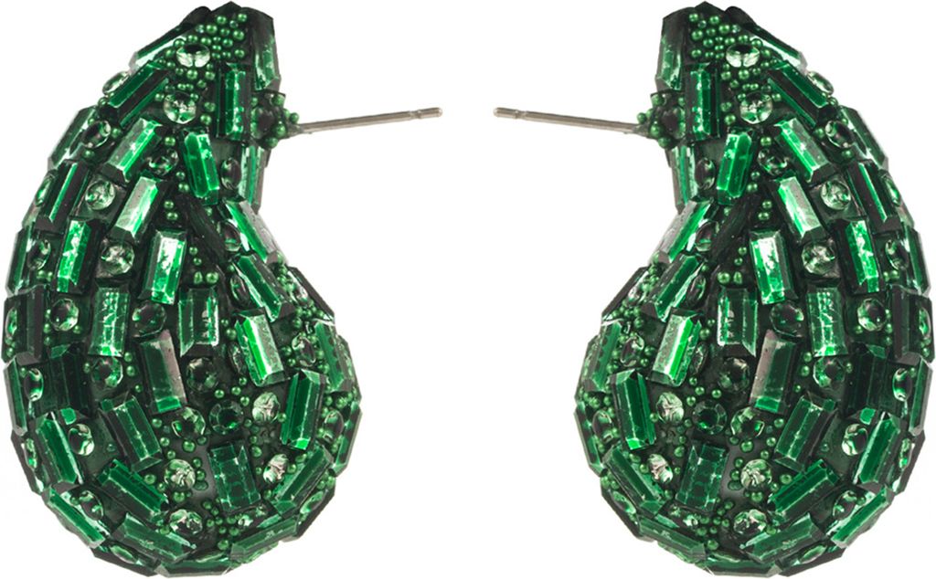 1 Paar Damen-Ohrringe in Kommaform mit Strass-Dekor, Farbverlauf, bunte Farbe, Ohrstecker, Ohrschmuck für den täglichen Weg zur Arbeit, Party