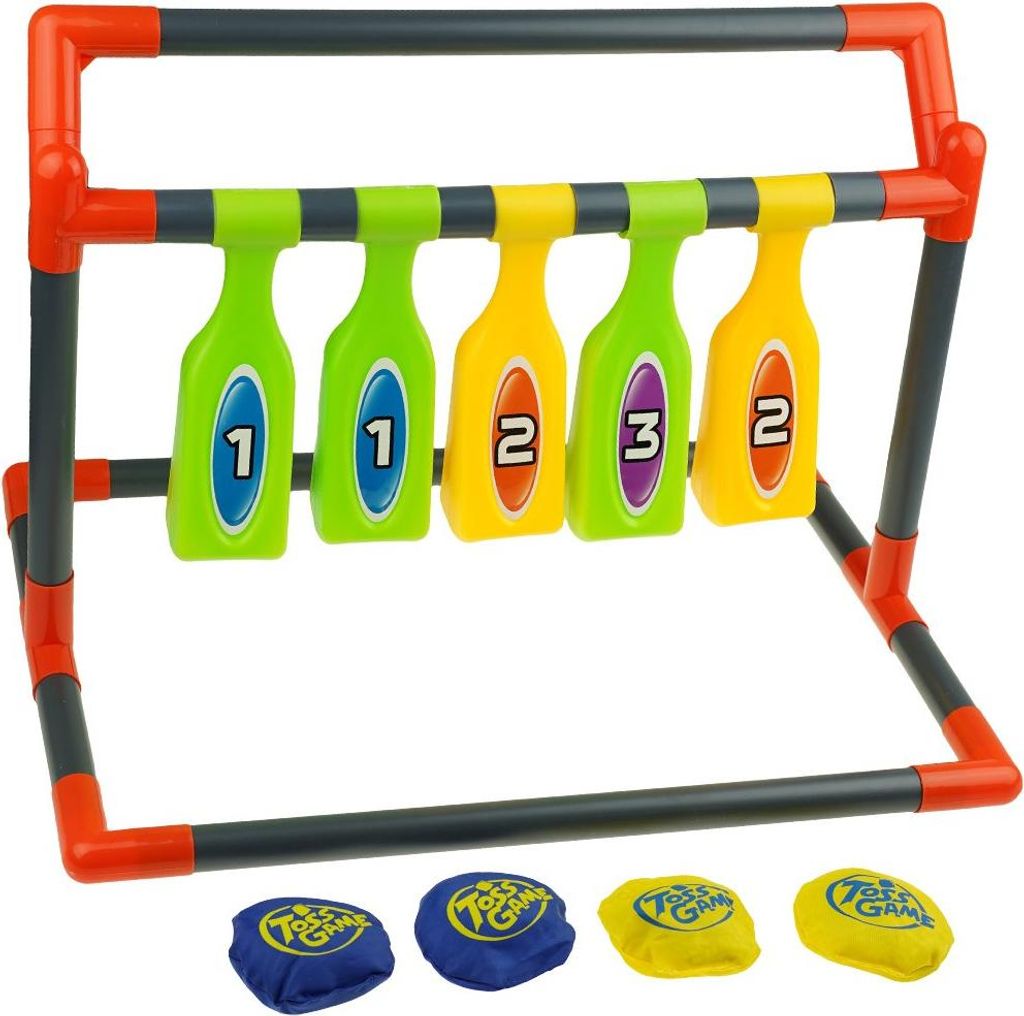 Geschicklichkeitsspiel Scheibenwerfen auf eine Dartscheibe für Kinder