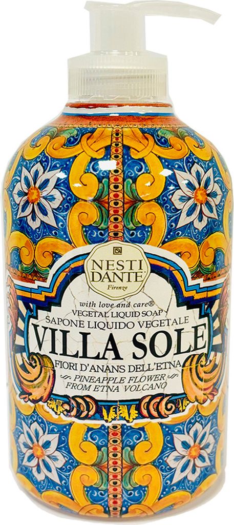 Nesti Dante Villa Sole flüssige Seife Vegetal Liquid Soap Fiori D'ananas Dell'Etna 500 ml