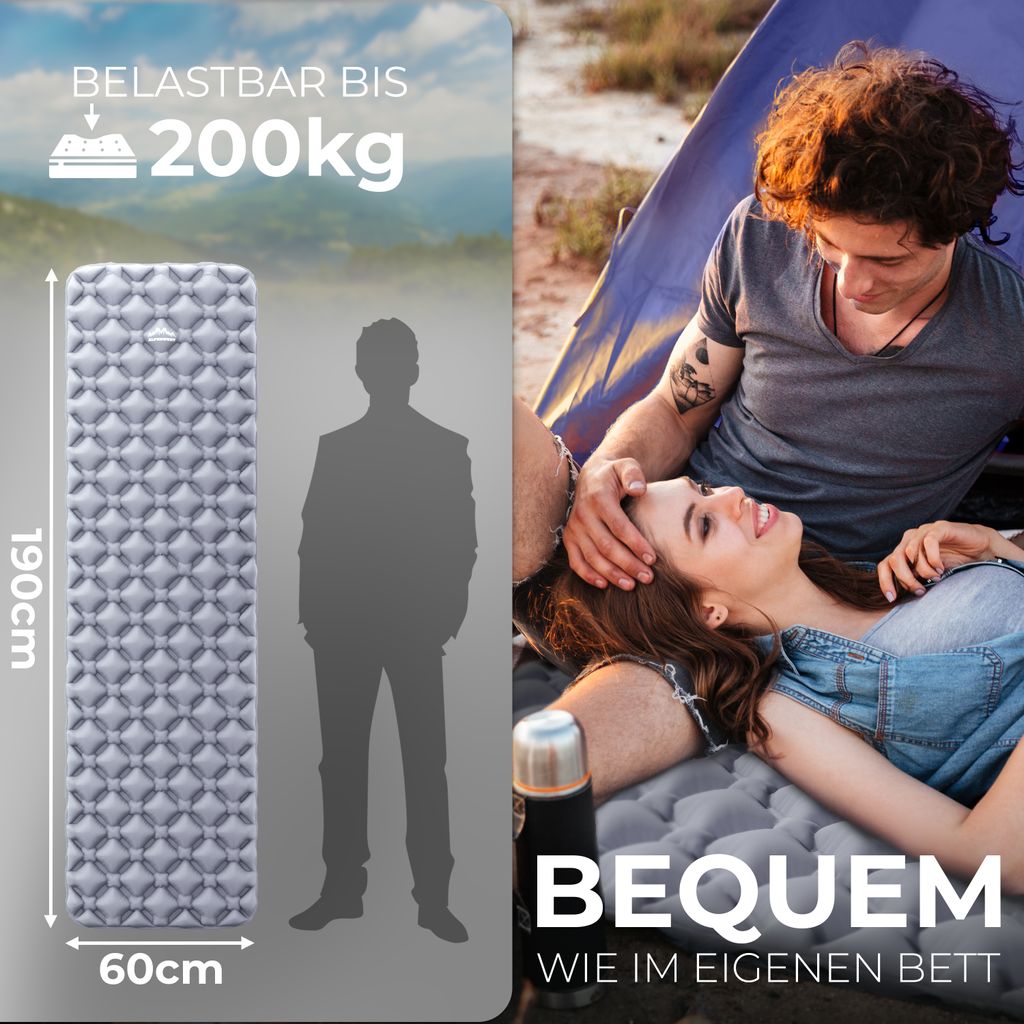 Isomatte Camping Aufblasbar Alpenwert Ultraleicht Produktbild 5